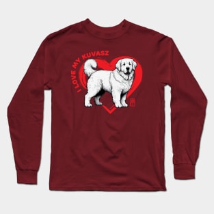 I Love My Kuvasz - I Love my dog - Protective dog Long Sleeve T-Shirt